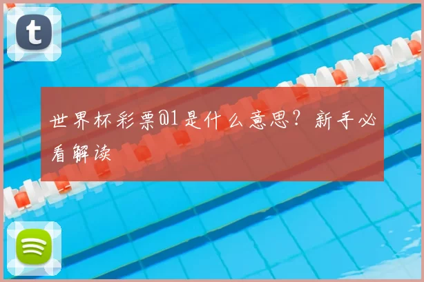 世界杯彩票@1是什么意思？新手必看解读